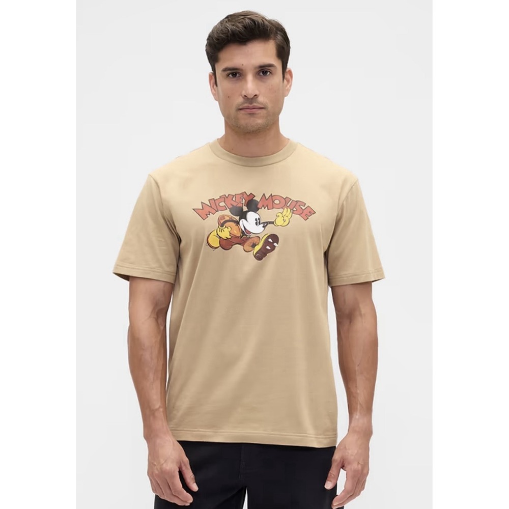 Large Gap × Disney Mickey Mouse Everyday Soft Relaxed Graphic T-Shirt/Football